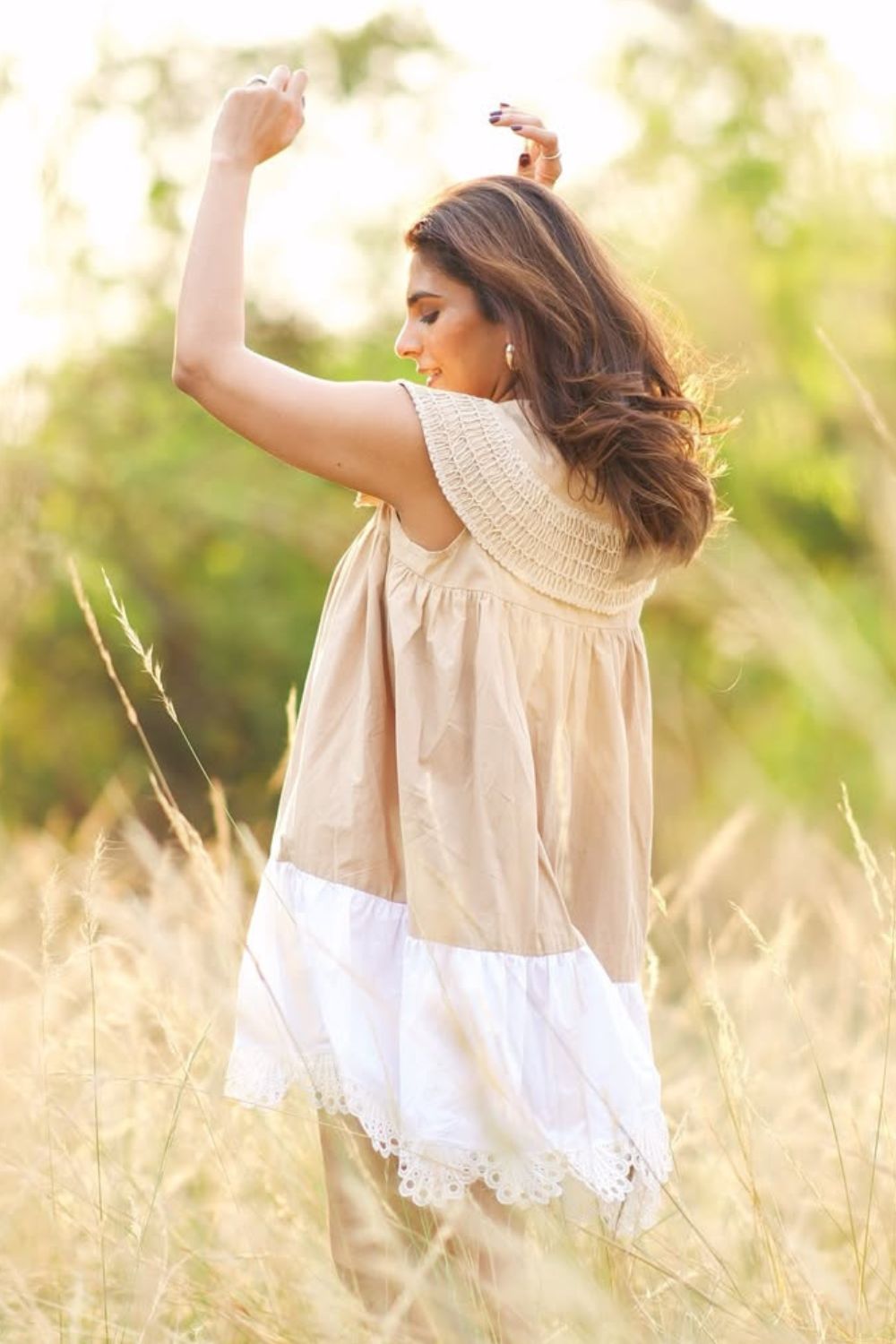 Krishna Talsera In Our Sand Sailor Dress