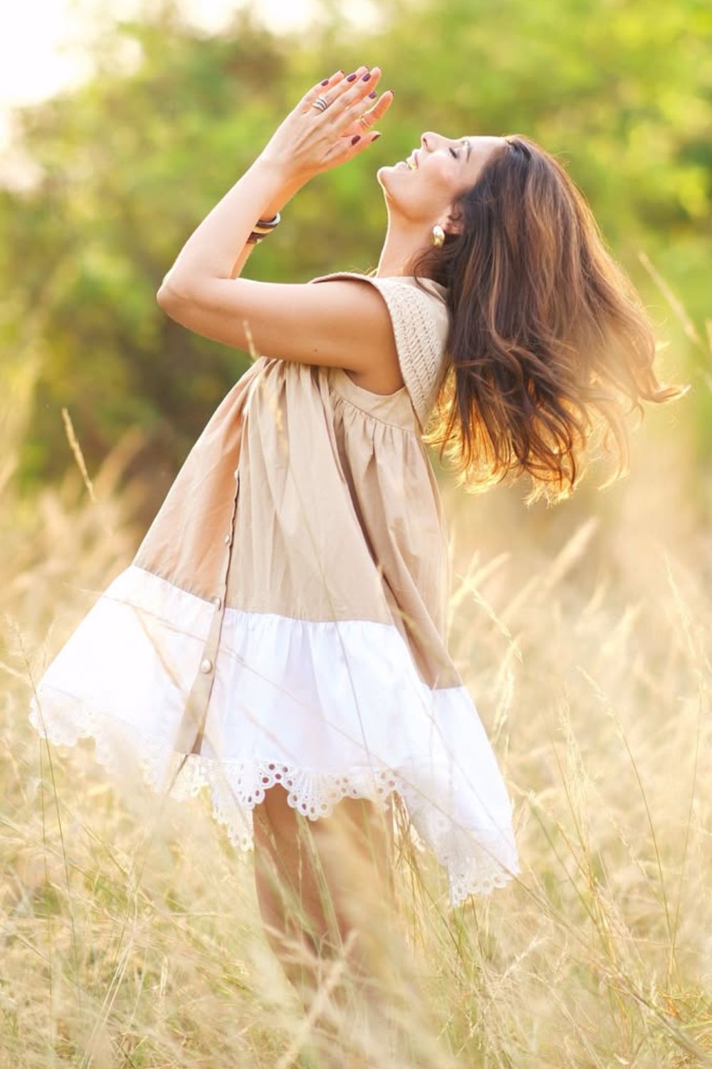 Krishna Talsera In Our Sand Sailor Dress