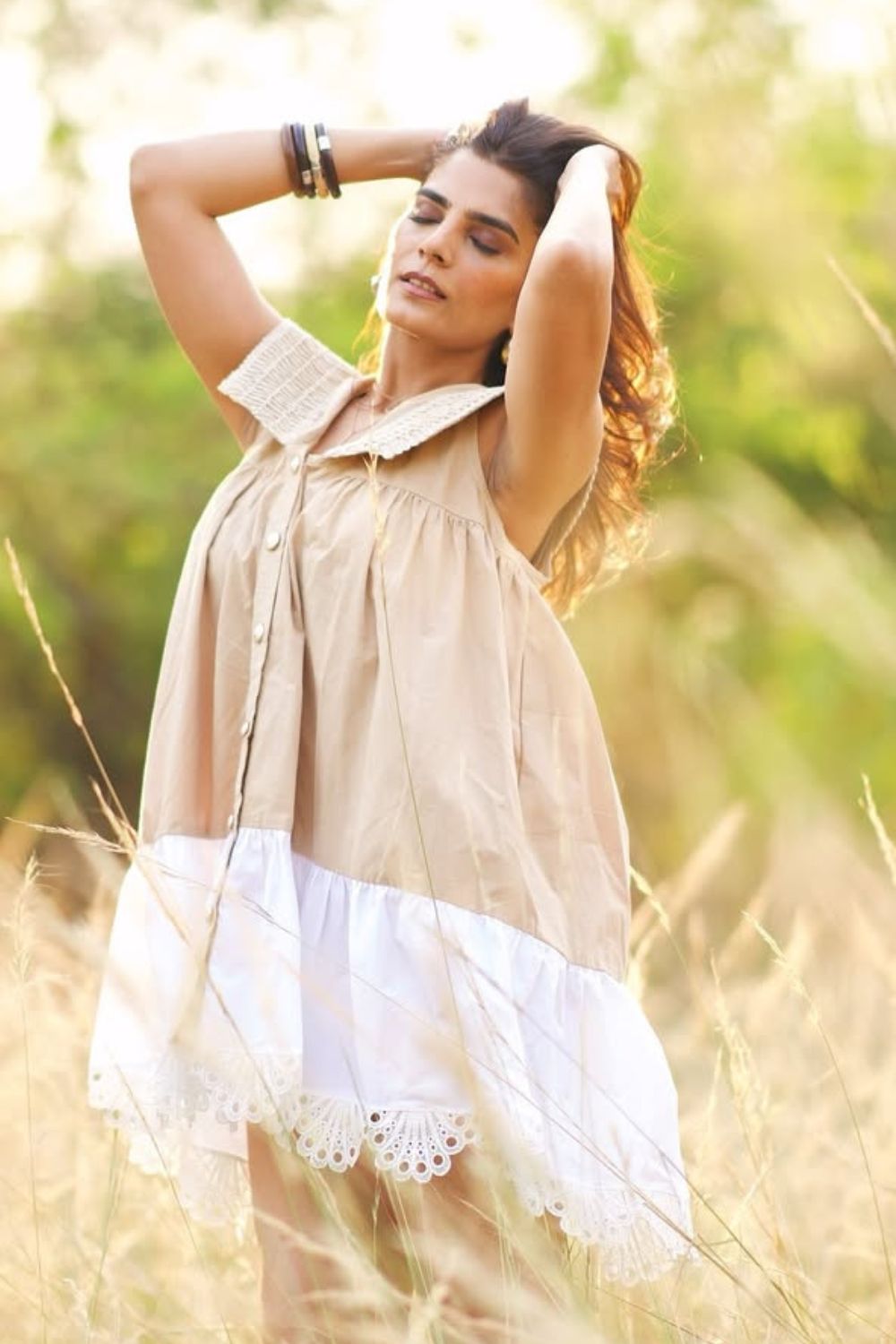 Krishna Talsera In Our Sand Sailor Dress