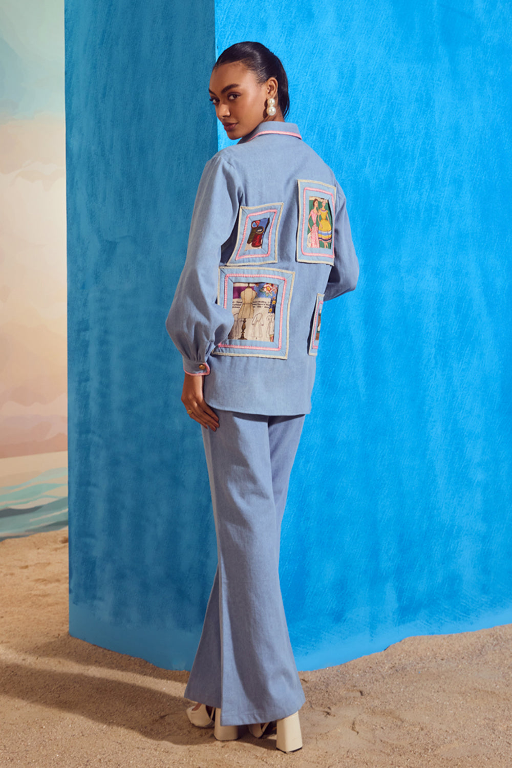 Boutique Denim Shirt and Pant Set