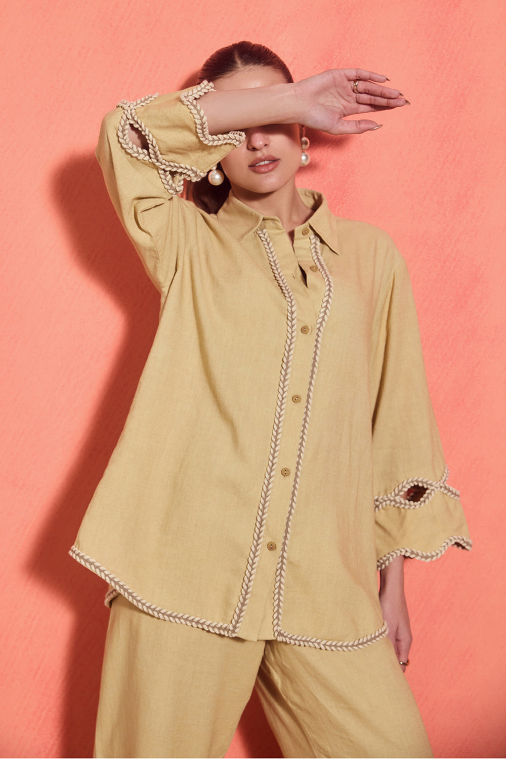 Girl Print Linen Shirt