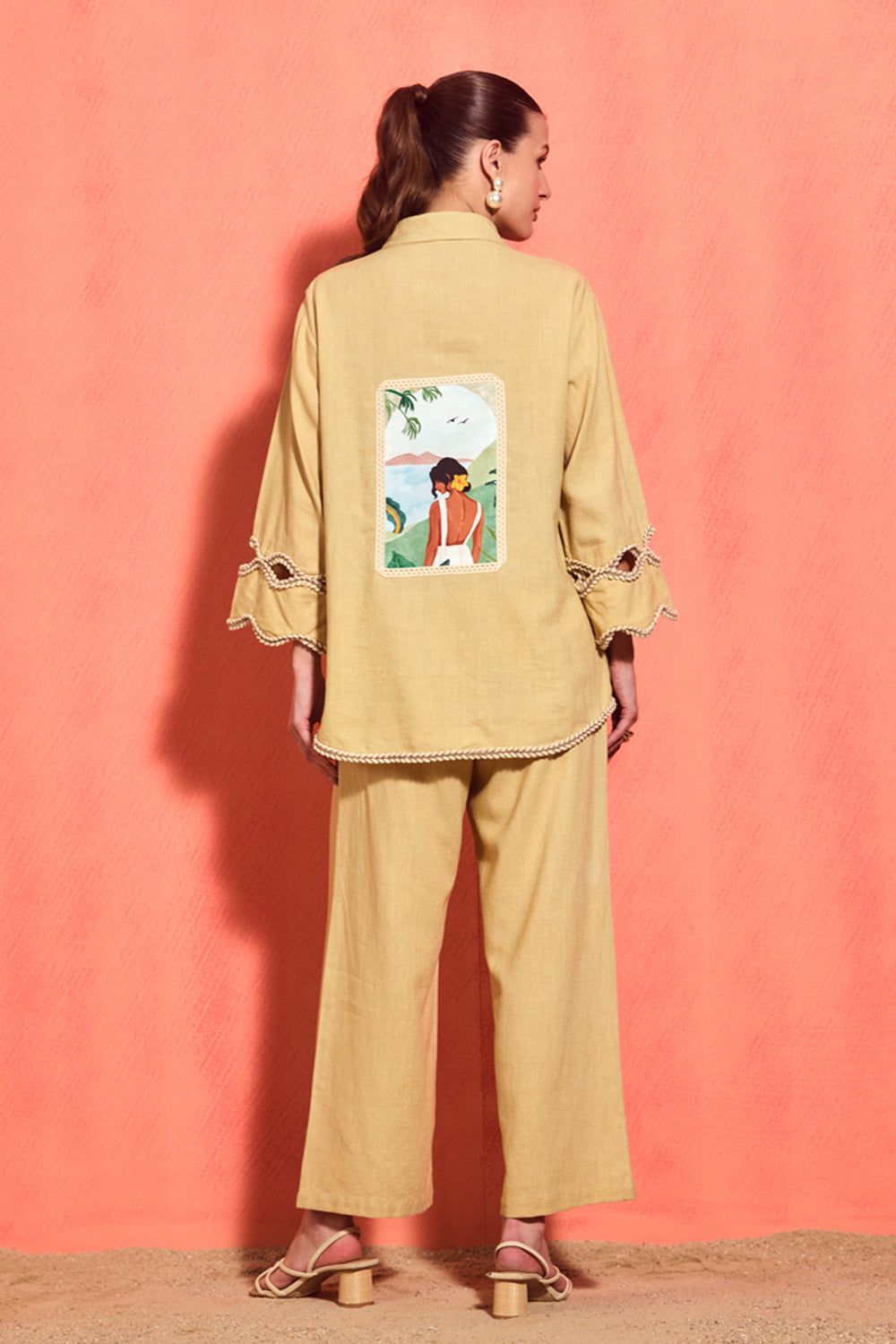 Girl Print Linen Shirt