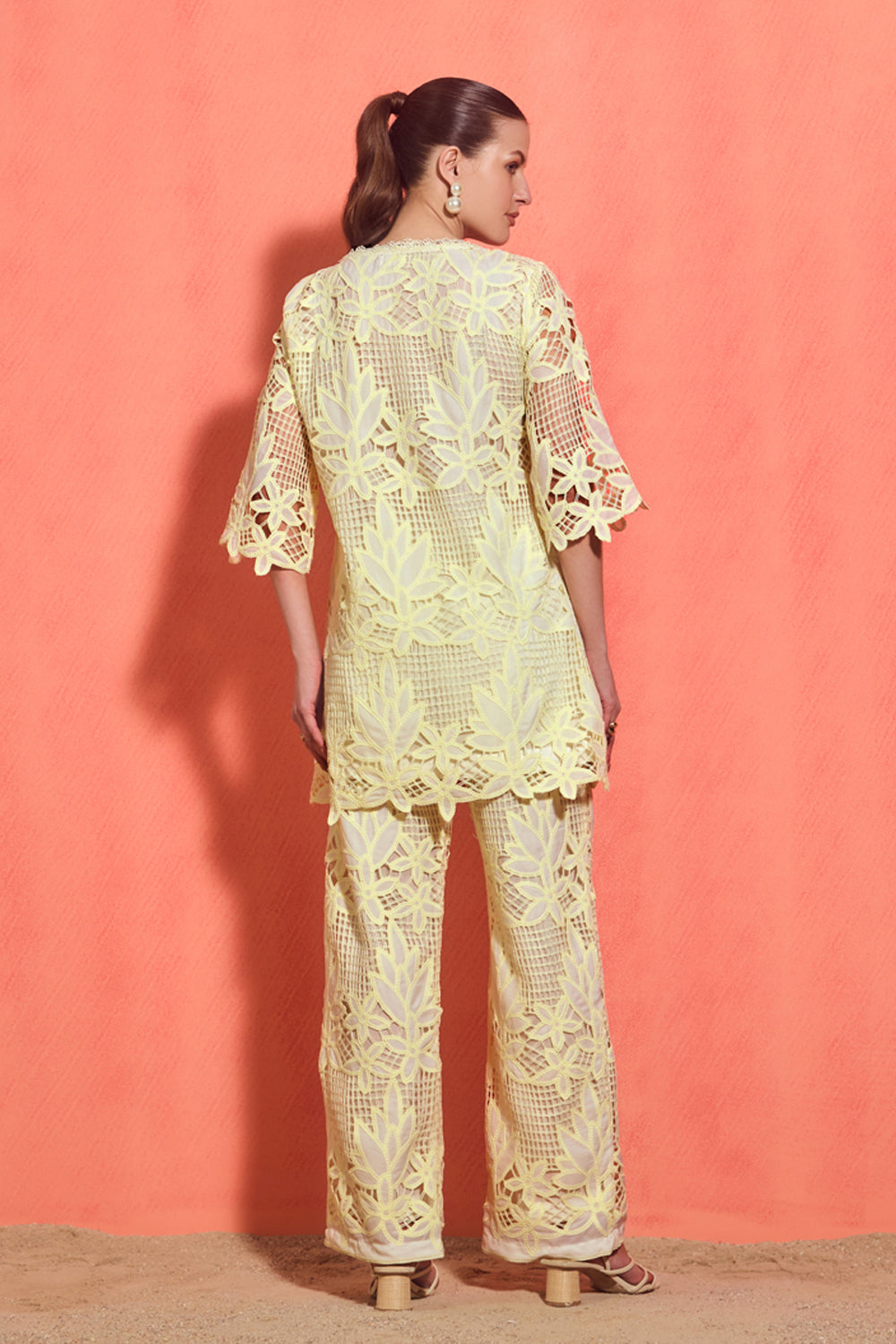 Cutwork Georgette Short Dress