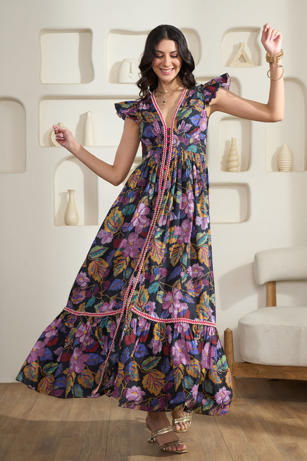 Floria Midnight Maxi Dress