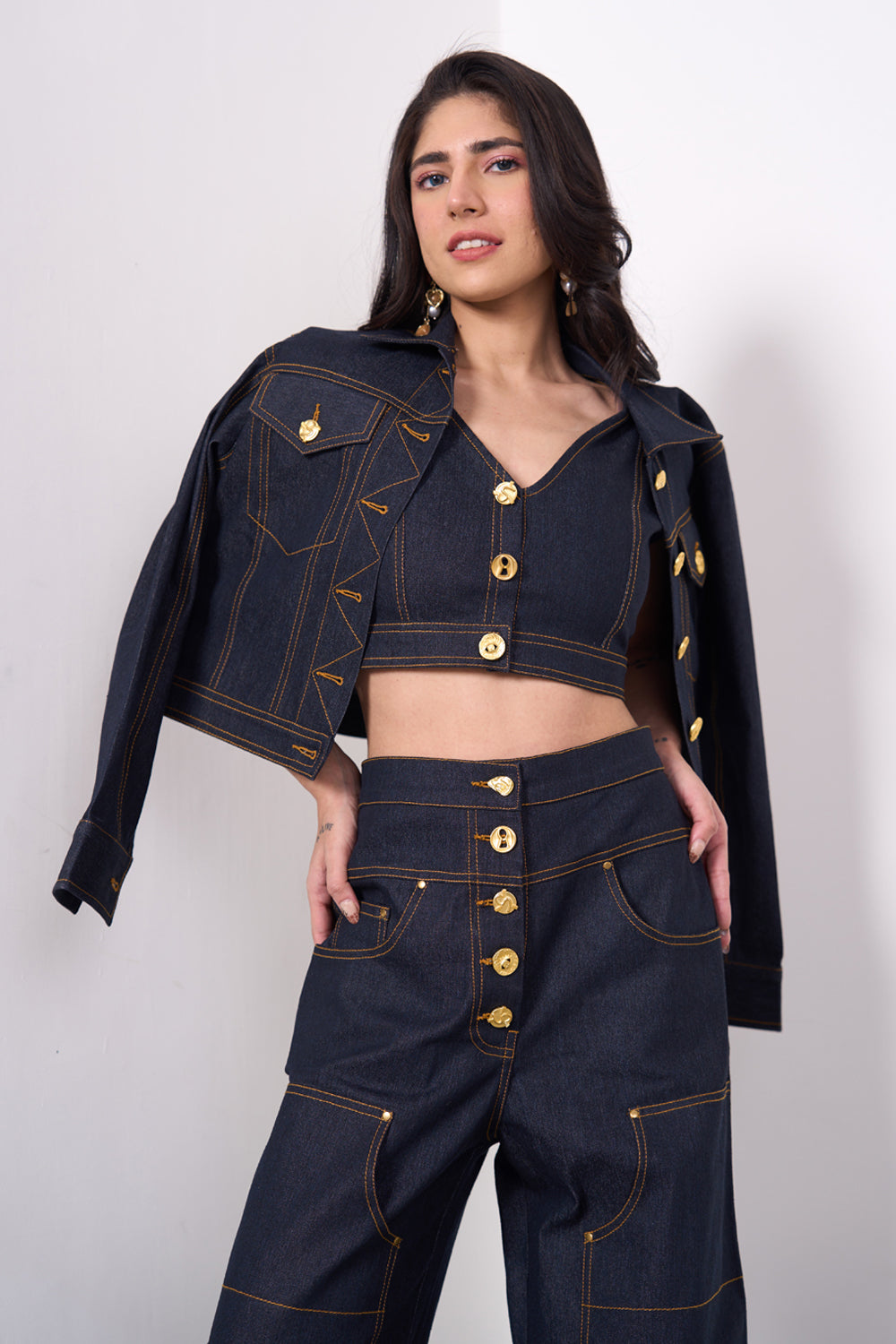 Masoom Minawala In Our Heidi Denim Co-ord Set
