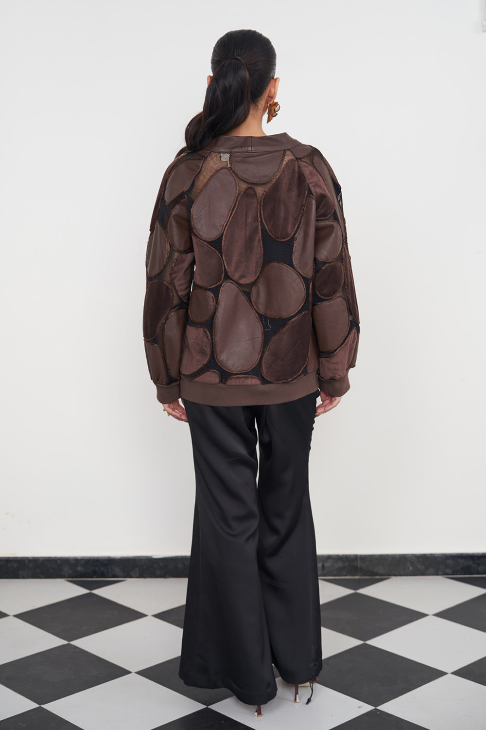 Gina Leather Bomber Jacket