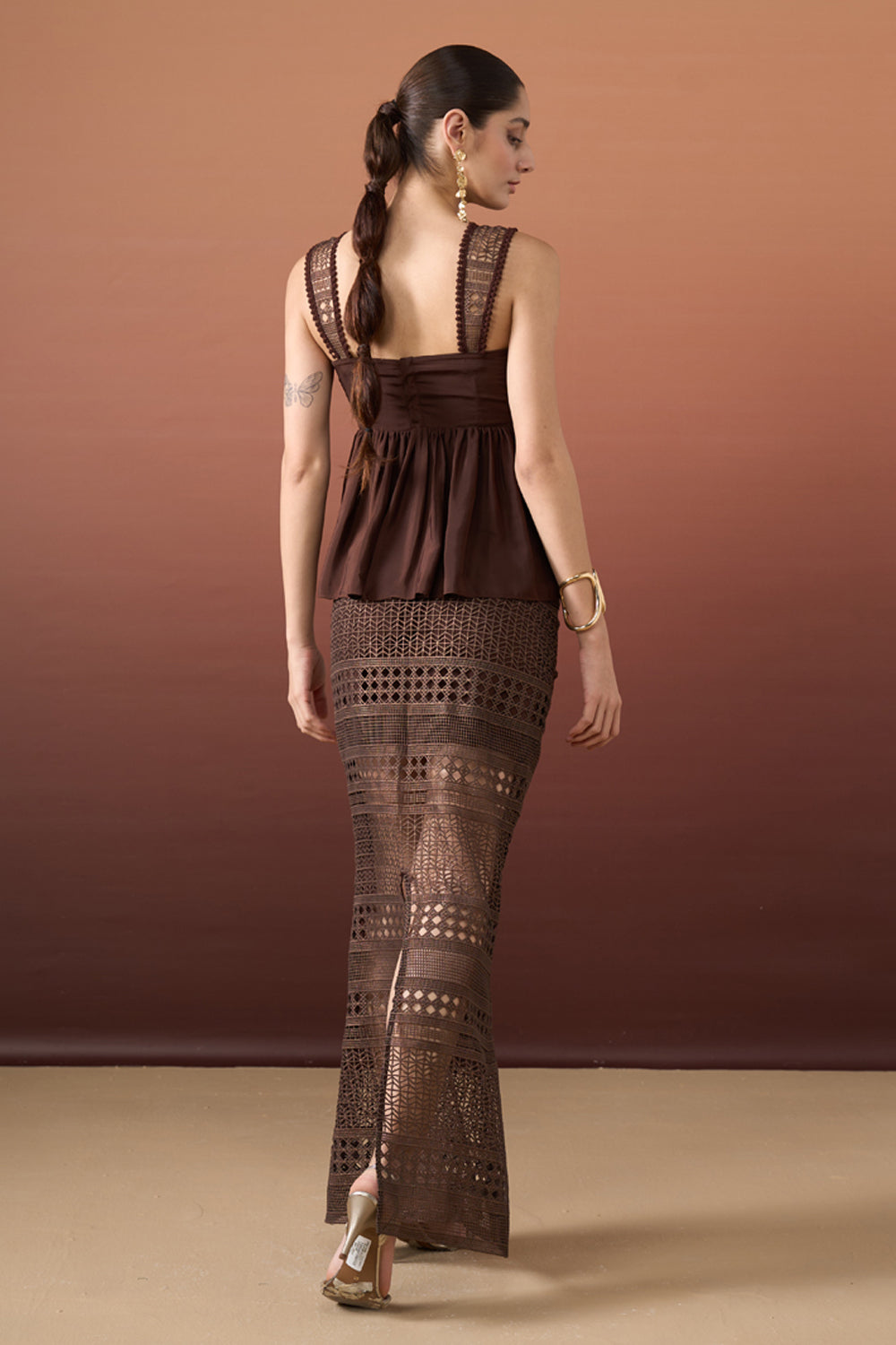 Mocha Eyelid Lace Set