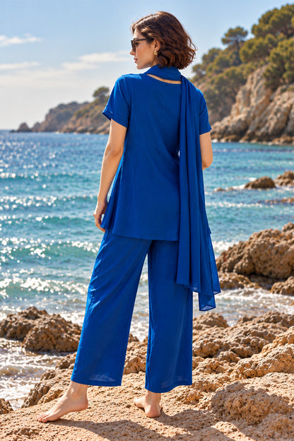 Sapphire Breeze Embroidered Co-ord Set