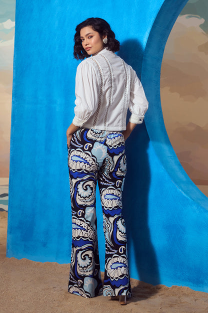Cotton Shirt and Paisley Print Pant Set