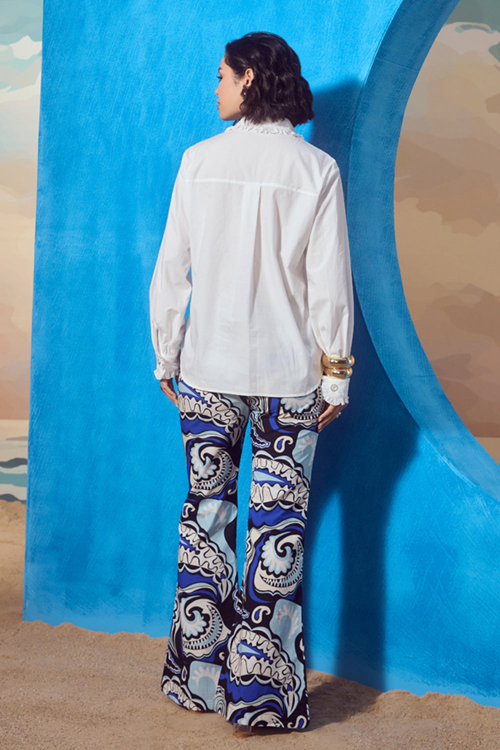 Cotton Shirt and Paisley Print Pant Set
