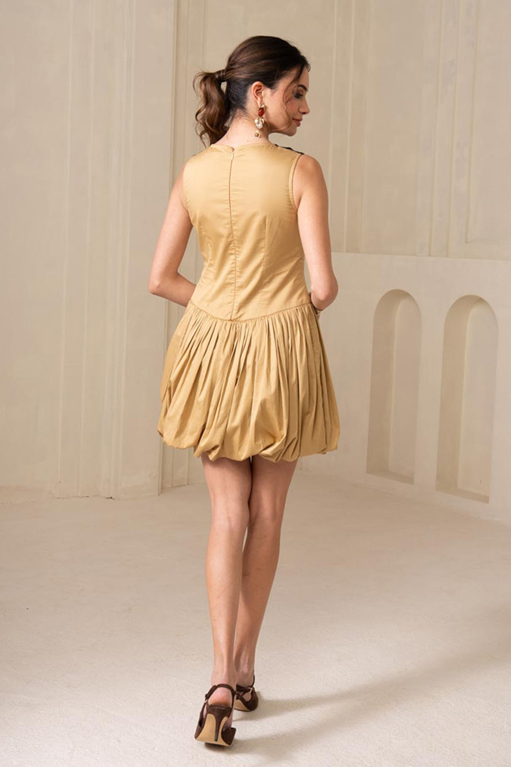 Sand Balloon Dress