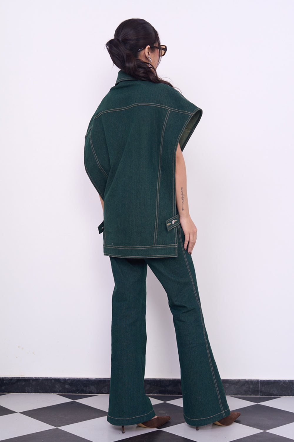 Oversized Teal Denim Co-ord Set