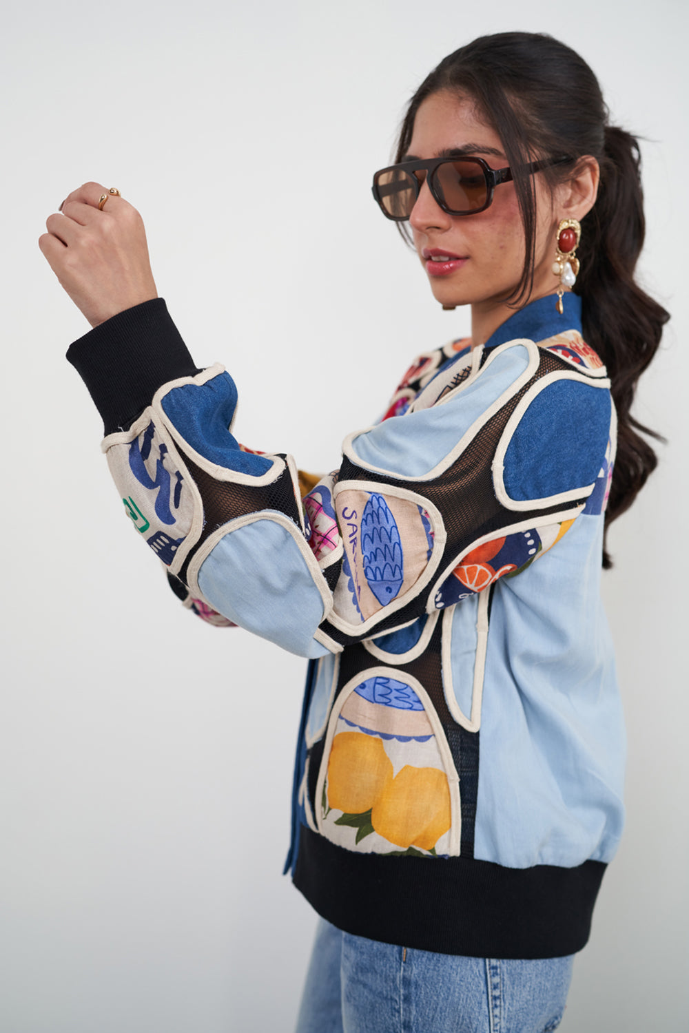 Belle Denim Bomber Jacket