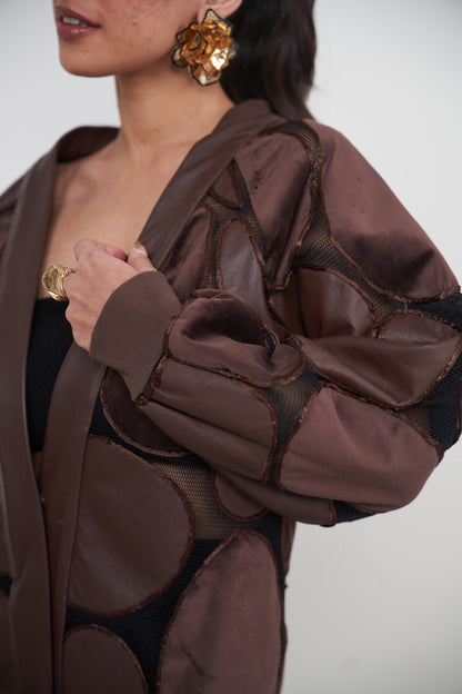 Gina Leather Bomber Jacket