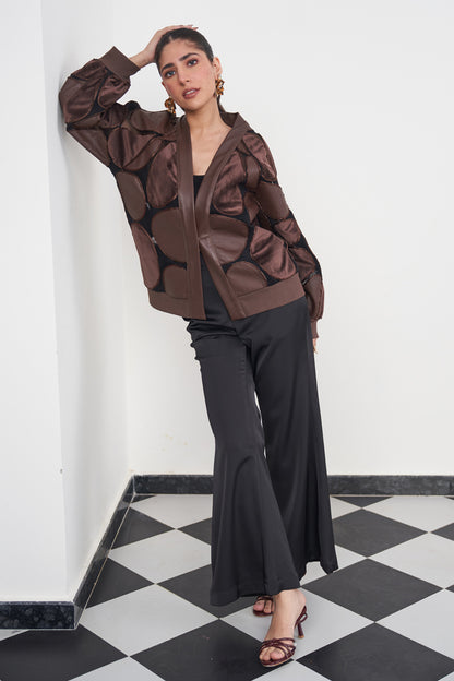 Gina Leather Bomber Jacket