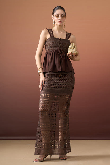 Mocha Eyelid Lace Set