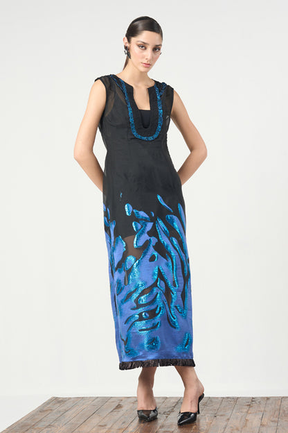 Electric Blue Maxi Dress