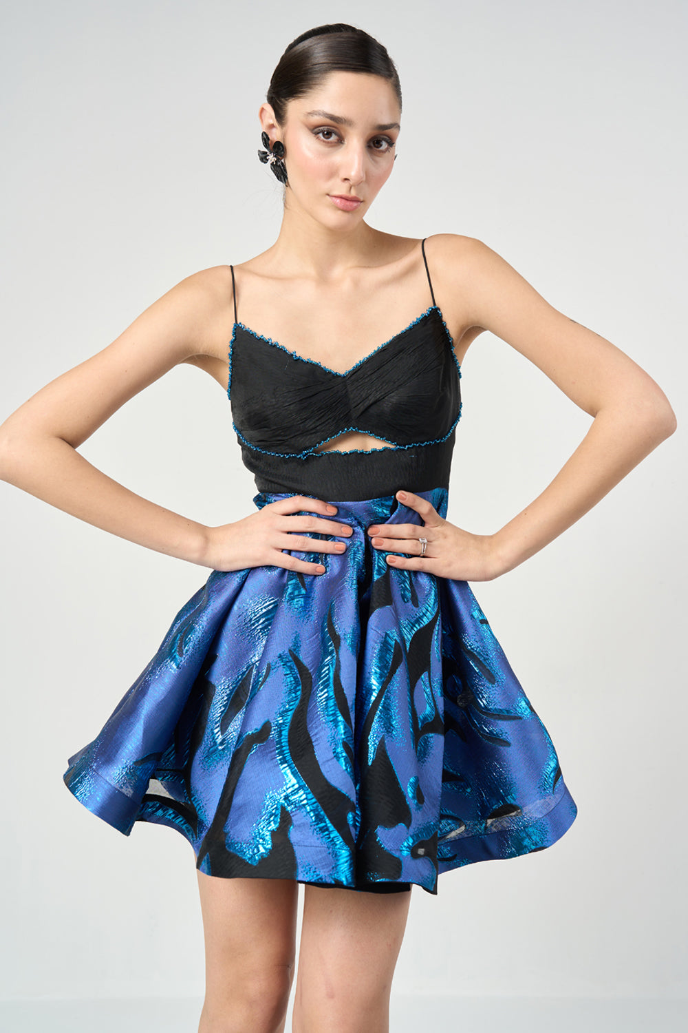 Electric Blue Mini Dress – Qala