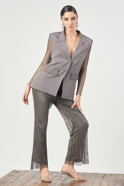 Smoky Sheen Blazer Set