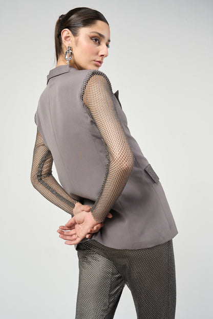 Smoky Sheen Blazer Set