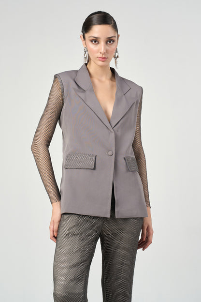 Smoky Sheen Blazer Set