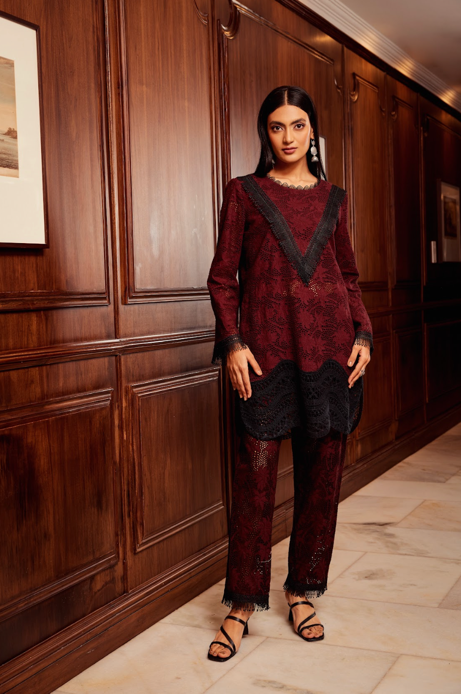 Qala Bahaar Rosa Co-ord Set