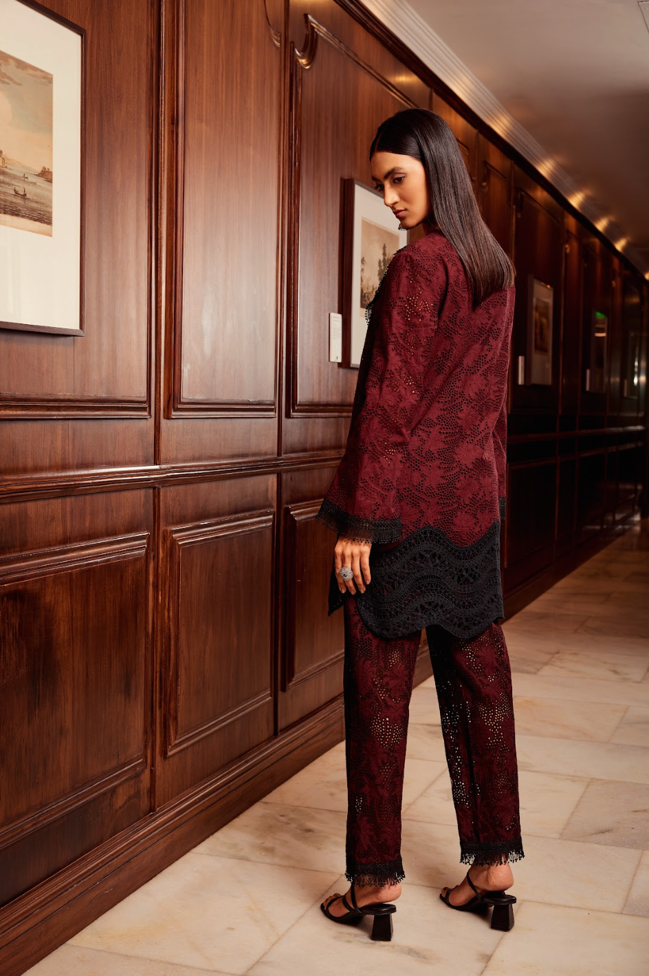 Qala Bahaar Rosa Co-ord Set